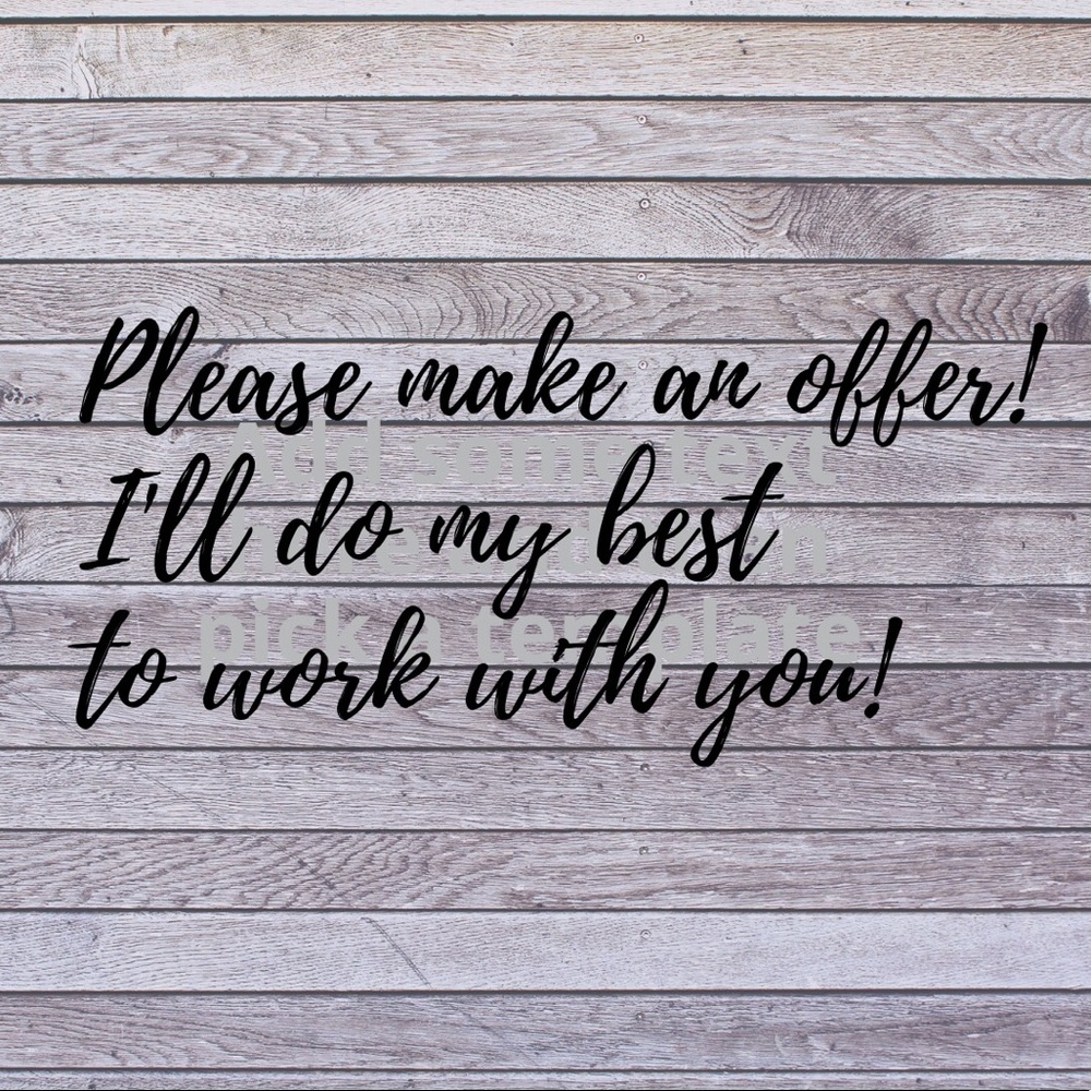 Please offer!